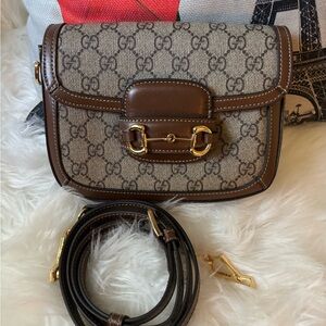 Gucci Brown and Tan Crossbody Bag